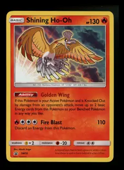 Shining Ho-Oh SM70 Black Star Promo 2017 Holo SHINY Pokemon Card TCG - Image 1