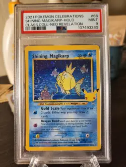 2021 Shining Magikarp 66/64 Celebrations Classic Collection PSA 9 Pokemom Card - Image 1