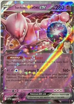 Team Rocket's Mewtwo ex - Pokemon Destined Rivals Black Star Promo Card SVP216 - Image 1