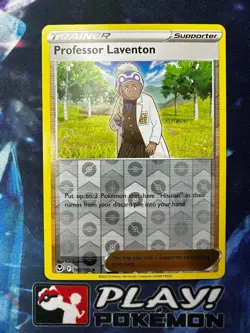 Professor Laventon 162/195 Reverse Holo Silver Tempest Pokemon TCG Card NM - Image 1