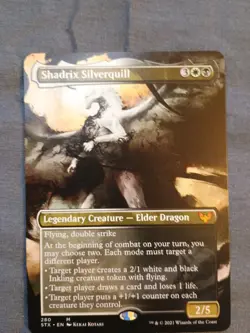 Shadrix Silverquill Borderless Card Strixhaven School of Mages Near Mint - Image 1