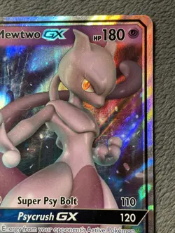 Mewtwo GX 31/68 Mewtwo Stamp Full Art Rare Holo Pokemon Card MP - Image 5