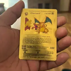 Pokemon Charizard 120HP Gold Foil 🔥card 4/102 Near Mint /Mint Textured - Image 1