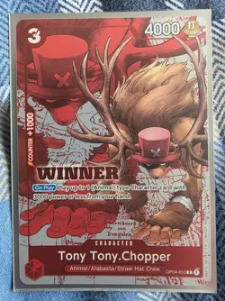 One Piece Card Game TCG - Tony Tony Chopper (OP04-010) Winner Stamped English - Image 1