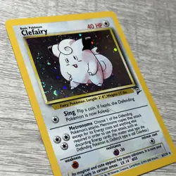 Clefairy 6/130 Base Set 2 Holo Rare WOTC Vintage Pokemon Card MP-HP (1) - Image 1