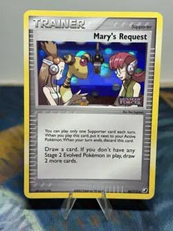 Mary's Request Reverse Holo Stamped 86/115 ex Unseen Forces 2005 Pokemon Card LP - Image 1