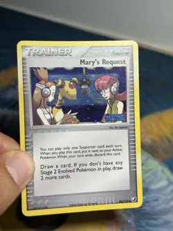 Mary's Request Reverse Holo Stamped 86/115 ex Unseen Forces 2005 Pokemon Card LP - Image 4