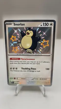 Pokemon Snorlax TCG Baby Shiny Holo Card 202/091 Paldean Fates Near mint! - Image 1