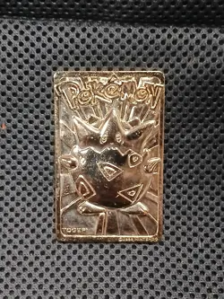 Pokemon TCG 1999 Burger King 23K Gold-Plated Togepi Card - Image 1