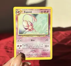 Pokemon Espeon Neo Discovery TCG 1/75 Holo Unlimited Rare Card - Image 1