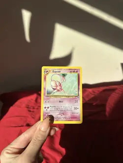 Pokemon Espeon Neo Discovery TCG 1/75 Holo Unlimited Rare Card - Image 3