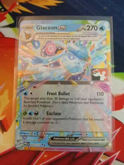 Glaceon ex 26/131 Prize Pack Series Promo Stamped Card Holo Pokemon - Image 1