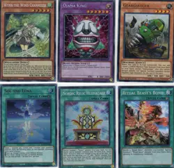 LOT 15 Yugioh Secret/Ultra Rare Wynn The Wind Channeler Ojama King NM FR392 - Image 1