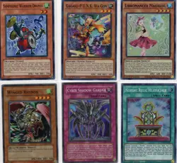 LOT 15 Yugioh Secret/Ultra Rare Wynn The Wind Channeler Ojama King NM FR392 - Image 2