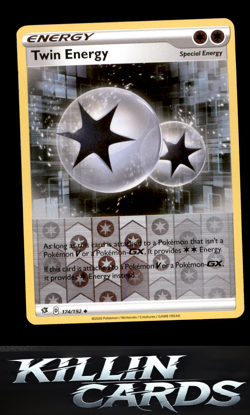 Reverse Holofoil Twin Energy 174/192 Pokemon Uncommon SWSH02: Rebel Clash Card N - Image 1