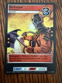 G.I. Joe Barbecue 4/114 FOIL TCG Trading Card Game Wizards Coast WOTC - Image 1