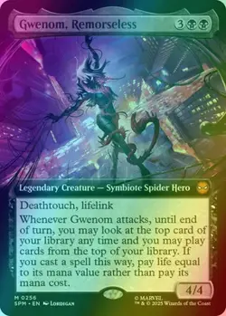 MTG - Gwenom, Remorseless - Extended - SPM 256 - FOIL - NM - Image 1