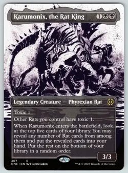 Karumonix, the Rat King (Showcase) R Phyrexia: All Will Be One # 307 NM Normal - Image 1