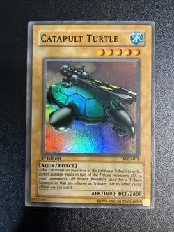 Yu-gi-oh! TCG Catapult Turtle - MRD-075 - Super Rare - 1st Edition NM MINTY - Image 1