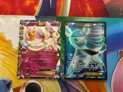 Pokemon Card Full Art Alt Art Fire Sylveon Glaceon - Image 3