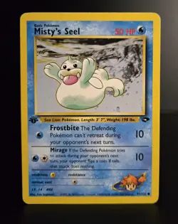 Pokemon TCG - MISTY'S SEEL - 1ST EDITION - 91/132 - GYM CHALLENGE (2000) - MP - Image 1