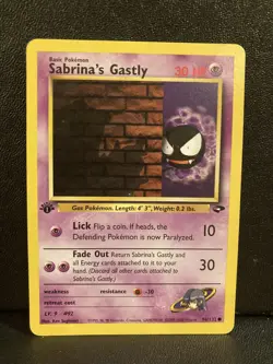 Pokemon TCG - Sabrina's Gastly (1ST EDITION) 96/132 - Gym Challenge (2000) - Image 1