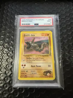 Brock’s Onix #69 Pokemon Gym Heroes - PSA 9 Mint - Image 1