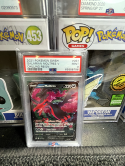 2021 Pokemon Chilling Reign #097 Galarian Moltres V PSA 9 - Image 1