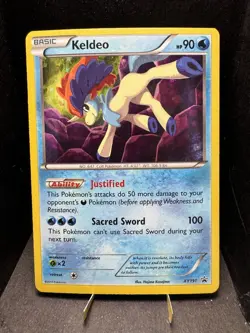 Pokemon TCG XY Keldeo XY191 Black Star Promo Cosmos Holo Rare SWIRL LP! - Image 1