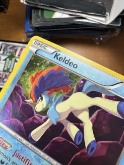 Pokemon TCG XY Keldeo XY191 Black Star Promo Cosmos Holo Rare SWIRL LP! - Image 4