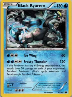 Pokemon TCG Black Kyurem XY160 XY Black Star Promos Holofoil NM - Image 1