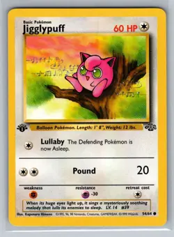 Jigglypuff Pokemon TCG Jungle 1st Edition 54/64 NM - Image 1