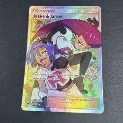 2019 Pokemon Hidden Fates Jessie and James Full Art Trainer Supporter 68/68 - Image 1