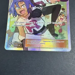 2019 Pokemon Hidden Fates Jessie and James Full Art Trainer Supporter 68/68 - Image 3