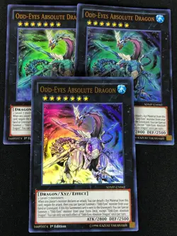 YUGIOH ODD-EYES ABSOLUTE DRAGON SDMP-EN042 1ST ULTRA X3 (NM) - Image 1