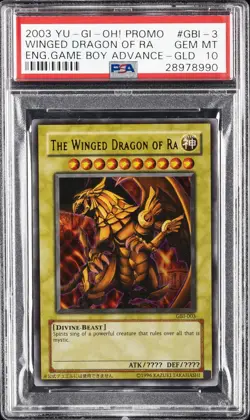 2003 YU-GI-OH! PROMO ENGLISH GAME BOY ADVANCE THE WINGED DRAGON OF RA PSA 10 - Image 1
