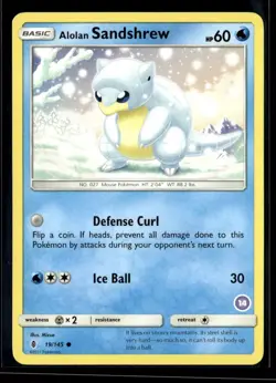 4x Alolan Sandshrew 19/145 Common - Pokemon Sun & Moon Guardians Rising Card - Image 1
