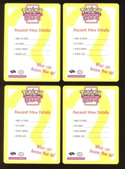2000 WOTC POKEMON 2000 MOVIE ANCIENT MEW PROMO PACK INSERT CARD LOT OF 4 - Image 2