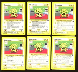 2000 WOTC POKEMON LEAGUE ELECTABUZZ #46 BLACK STAR PROMO LOT OF 6 CARDS UNPLAYED - Image 1