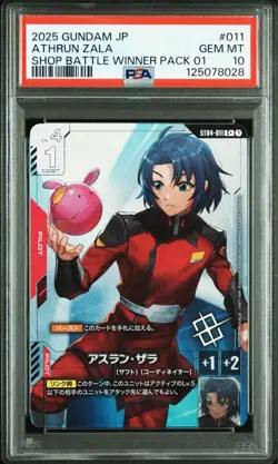 Bandai Gundam Card Game Aslan Zala Promo Parallel PSA10 Limited Edition - Image 1