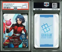Bandai Gundam Card Game Aslan Zala Promo Parallel PSA10 Limited Edition - Image 3