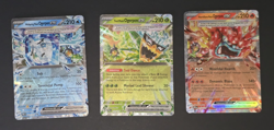 Lot of 3 Prismatic Evolution EX Cards - Wellspring Teal Hearthflame Mask Ogerpon - Image 1