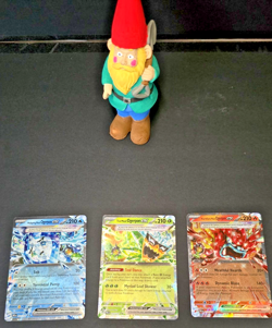 Lot of 3 Prismatic Evolution EX Cards - Wellspring Teal Hearthflame Mask Ogerpon - Image 2