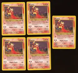 2002 WOTC POKEMON LEAGUE MAGMAR #44 BLACK STAR PROMO LOT OF 5 CARDS UNPLAYED - Image 1