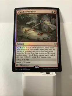 MTG CLB: Wand of Wonder (Artifact) Promo Card Foil 935 - Image 1
