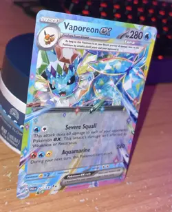 Vaporeon ex 023/131 Sv: Prismatic Evolutions TCG Pokemon Card Holo Foil Rare NM - Image 2