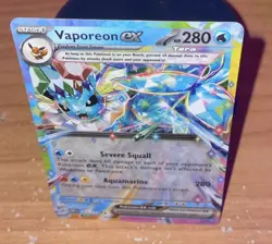Vaporeon ex 023/131 Sv: Prismatic Evolutions TCG Pokemon Card Holo Foil Rare NM - Image 4