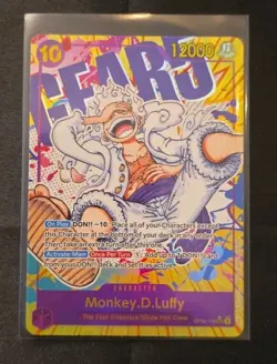 TCG One Piece Card Game Monkey.D.Luffy OP05-119 SEC ALT Art English Foil NM - Image 2