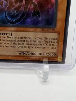 YU-GI-OH RED-EYES DARKNESS DRAGON 1ST EDITION SD1-EN001 TCG KONAMI EFFECT CARD - Image 3