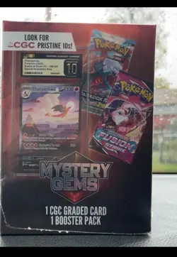 Pokemon Mystery Gems - 1 CGC Graded Card & 1 TCG Booster Pack - New Sealed Box - Image 1